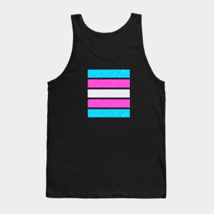 Trans Pride flag floral Tank Top